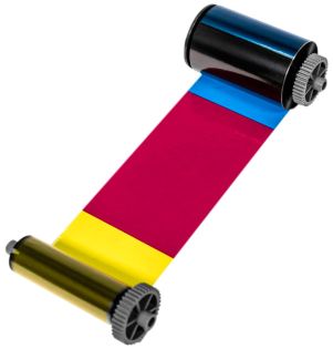 фото Полноцветная лента Advent SOLID YMCKK на 500 оттисков с двумя панелями черного для двусторонней печати (ASOL8-YMCKK-500)